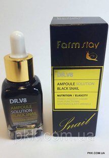 Сироватка для обличчя FarmStay DR.V8 Ampoule Solution омолоджуюча з равликовим муцином 30ml FS 4148 фото