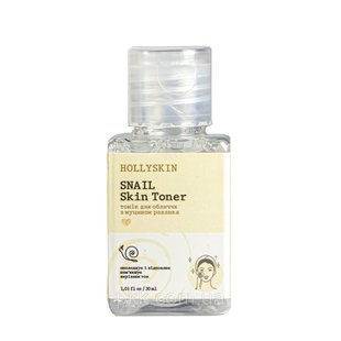 Тонік для обличчя Hollyskin Snail Skin Toner з муцином равлика 30 мл