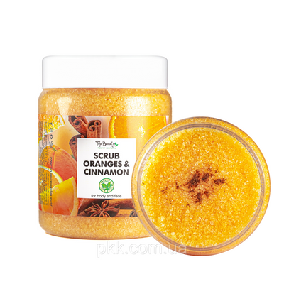 Cкраб для лица и тела Top Beauty с ароматом апельсина и корицы с кокосовым маслом 250мл TB-6350 фото