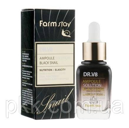 Сироватка для обличчя FarmStay DR.V8 Ampoule Solution омолоджуюча з равликовим муцином 30ml FS 4148 фото