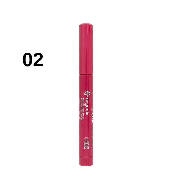 Помада-олівець для губ водостійка Bogenia Velvet Waterproof Matte, 002 Ruby Темна рожеванюдова BG730 фото