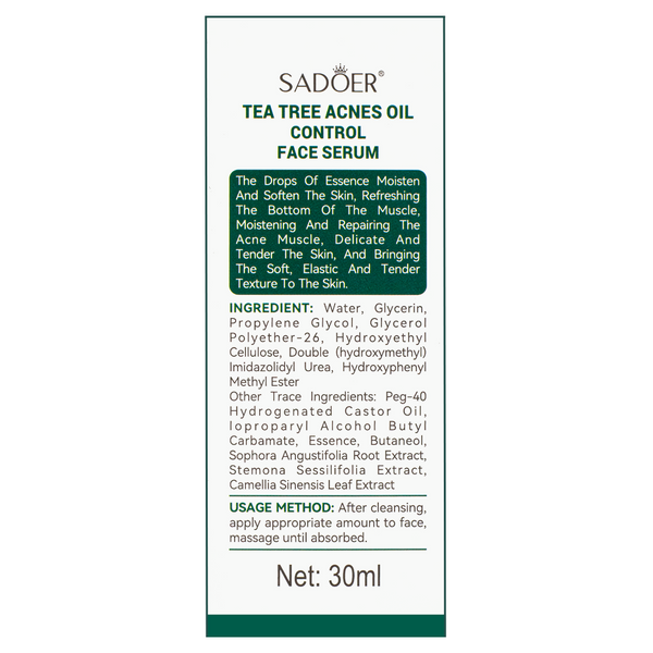 Сыворотка для лица от акне, прыщей Sadoer Tea Tree Acnes Oil Control 30 мл SD50606 SD50606 фото
