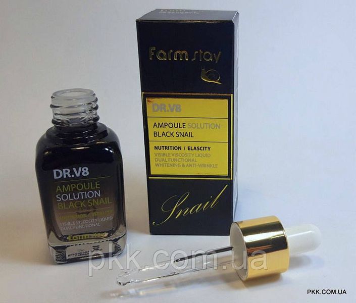 Cыворотка для лица FarmStay DR.V8 Ampoule Solution омолаживающая с улиточным муцином 30 мл FS 4148 фото