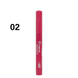 Помада-олівець для губ водостійка Bogenia Velvet Waterproof Matte, 002 Ruby Темна рожеванюдова BG730 фото 3