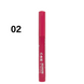 Помада-олівець для губ водостійка Bogenia Velvet Waterproof Matte, 002 Ruby Темна рожеванюдова BG730 фото 5