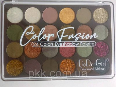 Тіні для повік DoDo Girl Color Fusion 24 відтінки D3180 № В  D3180 фото