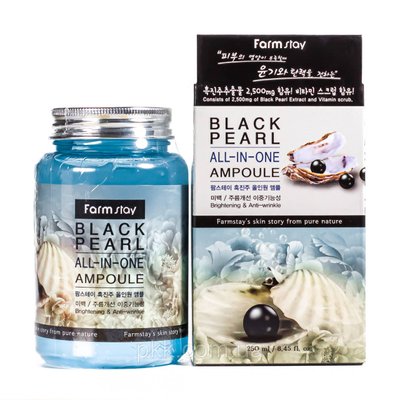 Сироватка ампульна для обличчя FarmStay Black Pearl Seed All-In-One омолоджуюча 250 мл FS 4401 фото