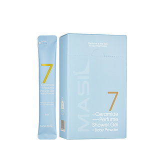 Гель для душа с ароматом детской присыпки Masil 7 Ceramide Perfume Shower Gel Baby Powder, пробник 8 мл Masil 9708 фото