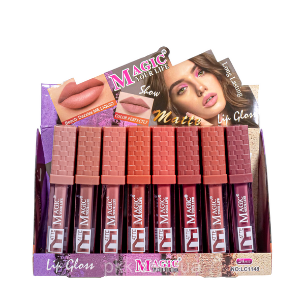 Набор помад для губ матовых жидких Lip Gloss Magic Your Life 24 штуки LC1148 фото