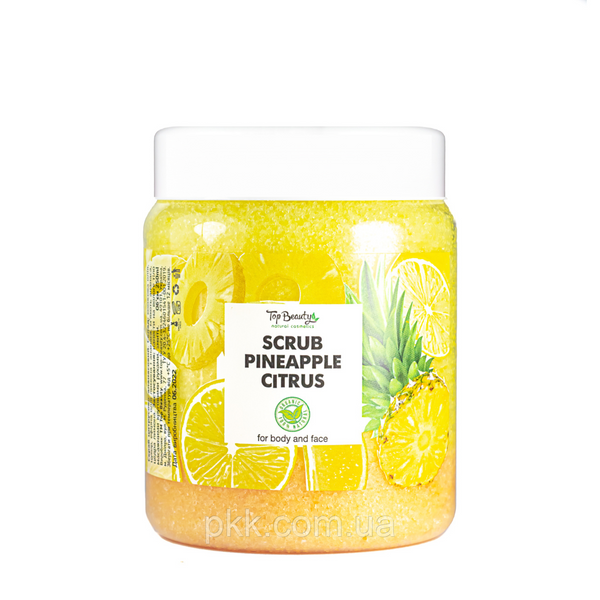 Скраб для обличчя та тіла Top Beauty Pineapple Citrus з ароматом ананас-цитрус та кокосовою олією 250 мл TB-6343 фото