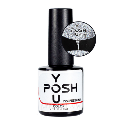 Гель-лак для нігтів YouPOSH De Luxe Hit світловідбиваючий 9 мл № 1 Сріблястий YP 4576 фото