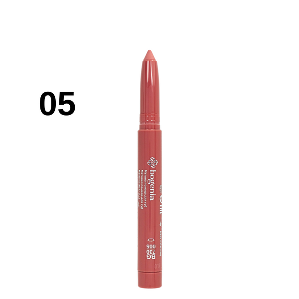 Помада-карандаш для губ водостойкая Bogenia Velvet Waterproof Matte, 005 Iced Coffee Розово-бежевая BG730 фото