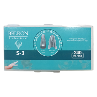 Тіпси сендвіч для нарощування нігтів гелеві Beleon Professional Almond 240 шт. M-71-GL-8 фото