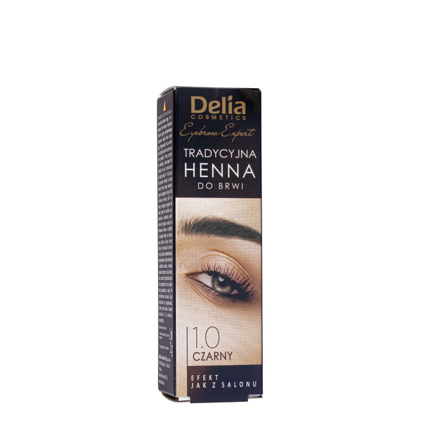 Фарба для брів на основі хни Delia Cosmetics Henna, Чорна 2364 DC фото