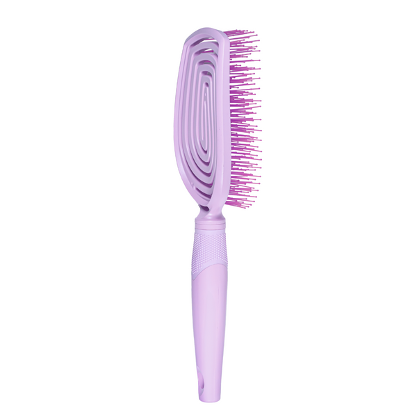 Расческа для волосся масажна продувна Salon Professional з нейлоновою щетиною 98290 SL, Purp Пурпурна 98290 SL фото