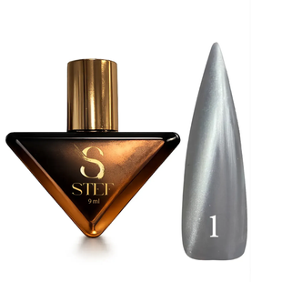 Гель-лак для нігтів Steffani Cat Eye MYSTIC, 9 мл, 01 Сріблястий SCEM09 фото