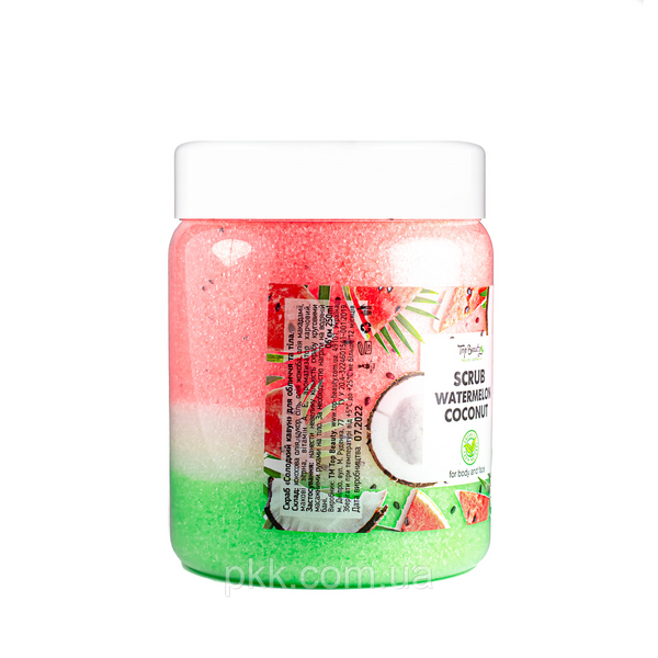 Скраб для обличчя та тіла Top Beauty Watermelon Coconut з ароматом кавуна та кокосовим маслом 250 мл TB-6340 фото