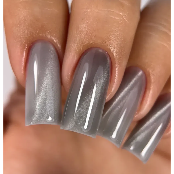 Гель-лак для нігтів Steffani Cat Eye MYSTIC, 9 мл, 01 Сріблястий SCEM09 фото