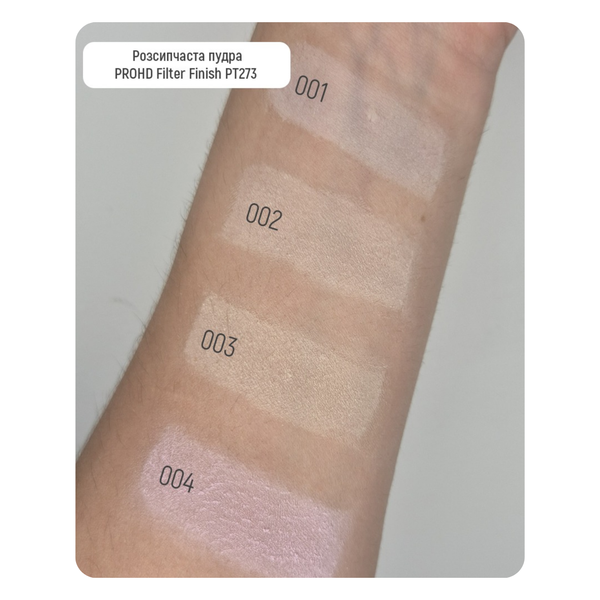Пудра косметична розсипчаста TopFace PROHD Filter Finish PT273, 002 Peachy Бежево-персикова PT273 фото