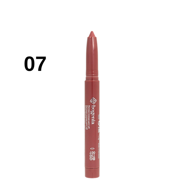 Помада-карандаш для губ водостойкая Bogenia Velvet Waterproof Matte, 007 Butterscotch Нюдовая BG730 фото
