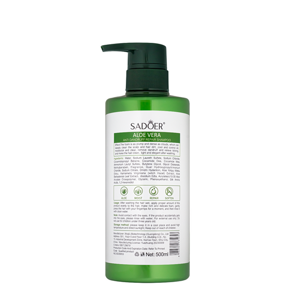 Шампунь против перхоти Sadoer Aloe Vera с экстрактом алоэ, 500 мл SD35653 фото