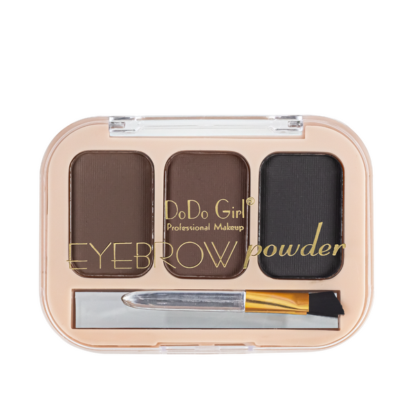 Тіні для брів 3 кольори DoDo Girl Eyebrow Powder ВР003, (набір 3 шт в асортименті) ВР003 фото