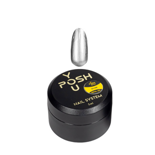 Гелева фарба для дизайну нігтів YouPOSH Metal Gel 5 мл, Silver YP 8518 фото