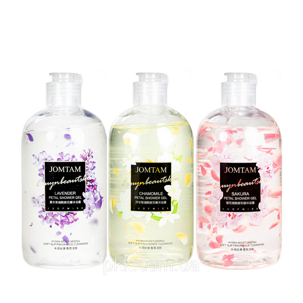 Гель для душу Jomtam Petal Shower Gel із пелюстками лаванди 350 мл Jom 45268 фото