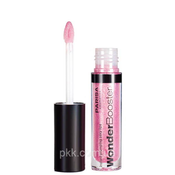 Блиск для об'єму губ з шимером Parisa Cosmetics Wonder booster PLG-01 № 01 Рожевий PLG-01 фото
