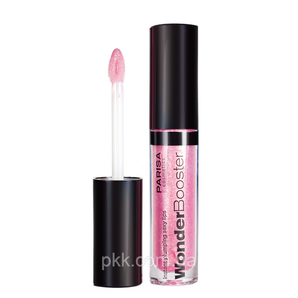Блиск для об'єму губ з шимером Parisa Cosmetics Wonder booster PLG-01 № 01 Рожевий PLG-01 фото