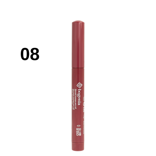 Помада-олівець для губ водостійка Bogenia Velvet Waterproof Matte, 008 Marvelous Темна нюдова BG730 фото