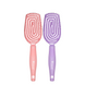 Щетка для волос массажная продувная Salon Professional с нейлоновой щетиной 98291, Pink Розовая 98291 SL фото 5