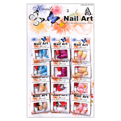 Нігті накладні кольорові K·Nail Art Nail упаковка 12 шт № 1 КР-601 фото