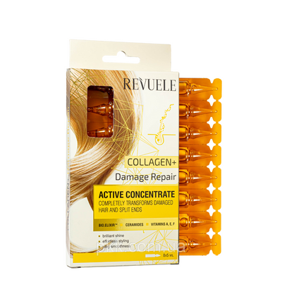 Активний концентрат для волосся відновлення пошарпаного волосся з колагеном Revuele Active Hair Concentrate 5060565103597 фото