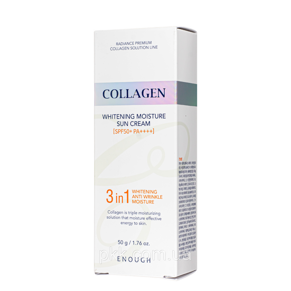 Солнцезащитный крем для лица SPF50+ PA++++ Enough Collagen 3in1