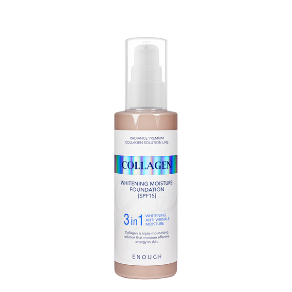 Тональний крем для обличчя освітлюючий Enough 3 в 1 Сollagen Moisture Foundation SPF 15 100 мл, № 23 Темно-бежевий EN 5317 фото