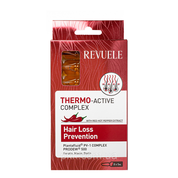 Термоактивний комплекс проти випадіння волосся Revuele Thermo Active Complex Hair Loss Prevention 8х5 мл 5060565103610 фото