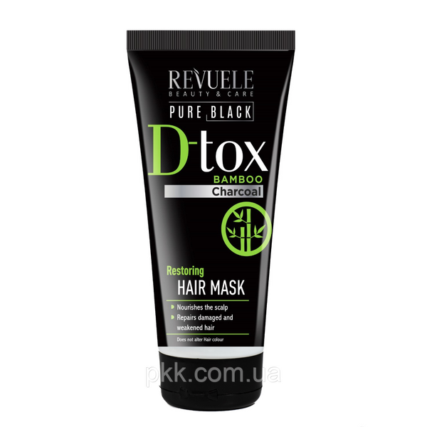 Маска для волос Revuele Pure Black Detox Restoring Hair Mask 200 мл 5060565100794 фото