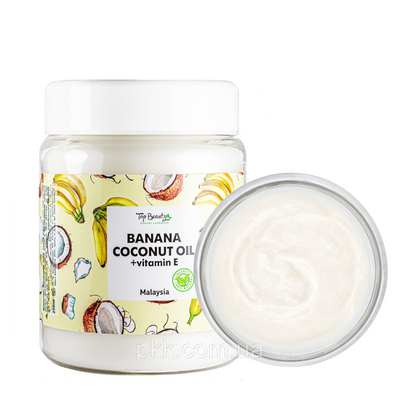 Олія для тіла и волосся кокосова Top Beauty з вітаміном Е та ароматом банану 250 мл TB-6481 фото