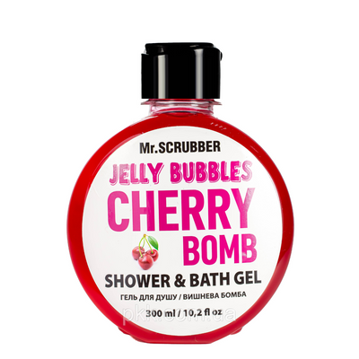 Гель для душу Mr Scrubber Jelly Bubbles Cherry Bomb Shower & Bath Gel вишня 300 мл Mr 0027 фото