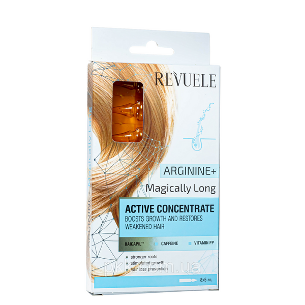 Концентрат для довгого волосся в ампулах Revuele Active Hair Concentrate Ampules з аргініном 5060565103573 фото