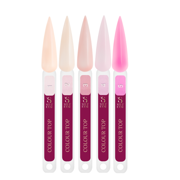 Топ для гель-лаку камуфлюючий кольоровий Steffani Top Color 9 мл, 01 Світлий бежевий STC09 фото