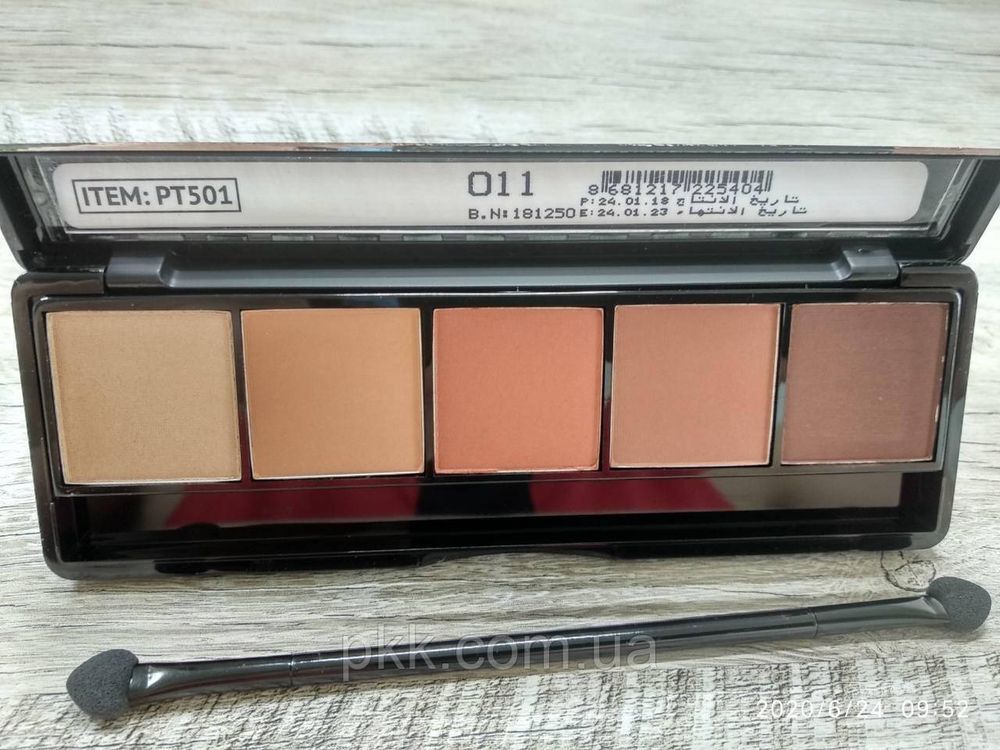 Палітра тіней для повік 5 кольорів Тopface Pro Palette, № 11 PT501 фото