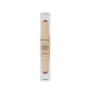 Олівець для контурингу обличчя подвійний Revuele Dual Contour Stick тон 01 Бурштиновий Бронзовий, 3,7 г