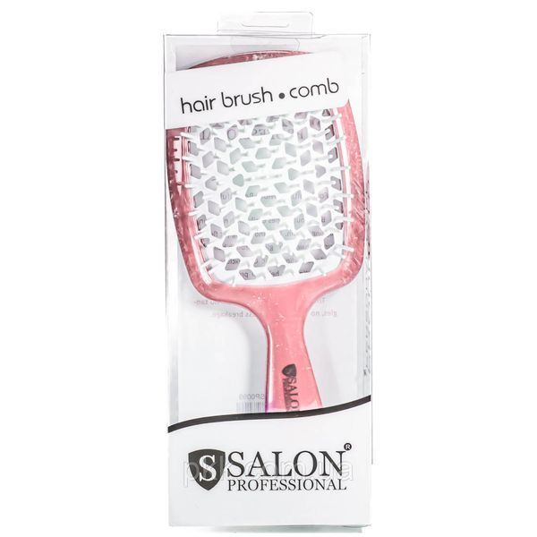 Щітка для волосся Salon Professional продувна 20 см SP0099 SL, Рожева з білим SP0099 SL фото