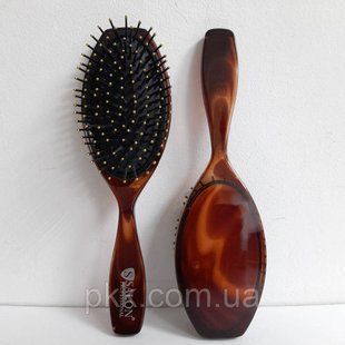 Щітка для волосся масажна пластикова коричнева Salon Professional N-6-19 N-6-19 SL фото