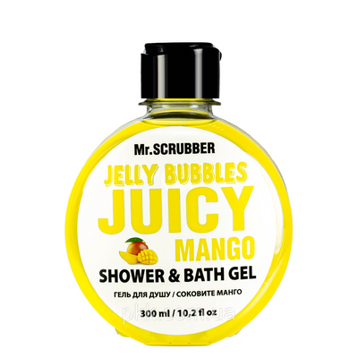 Гель для душу Mr Scrubber Jelly Bubbles Juicy Mango Shower & Bath Gel манго 300 мл Mr 0028 фото
