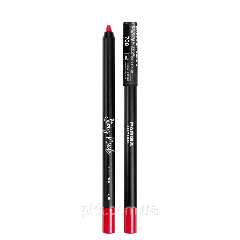 Карандаш для губ Parisa Cosmetics гелевый № 708 Красный EP-7273 фото