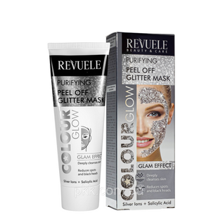 Маска пленка для лица очищающая Revuele Color Glow Purifying Pell-Off Glitter Mask 5060565100886 фото