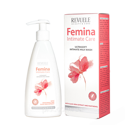 Молочко для інтимної гігієни Revuele Femina Intimate Care Ultrasoft Intimate Milk Wash ультрам'яке 250 мл 5060565102873 фото